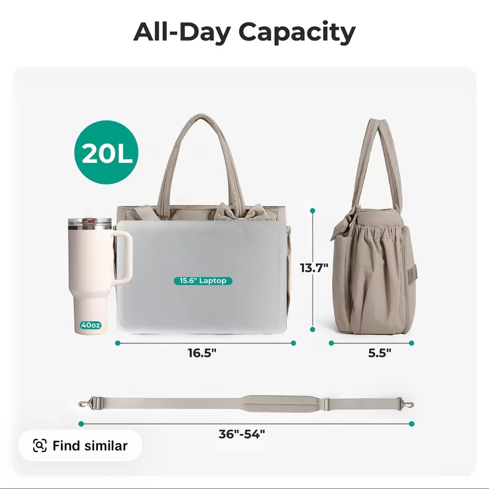 Viral TikTok Bagsmart Bow Tote bag - Picture 3 of 3